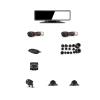 360 Panoramic Dashboard Car DVR 12-Inch Touch Screen 4 Channel FHD 1080P IPS Video Recorder 4 Split Screen Display Dash Cam(Size:32G) view 1