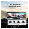 360 Panoramic Dashboard Car DVR 12-Inch Touch Screen 4 Channel FHD 1080P IPS Video Recorder 4 Split Screen Display Dash Cam(Size:32G) view 3