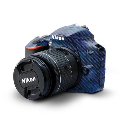 Carbon Fiber Skin Compatible with Nikon D3500 Camera - Blue Ice - Premium 3M Vinyl Protective Wrap Decal Cover - Easy to Apply | Crafted in The USA by MightySkins