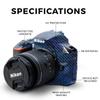 Carbon Fiber Skin Compatible with Nikon D3500 Camera - Blue Ice - Premium 3M Vinyl Protective Wrap Decal Cover - Easy to Apply | Crafted in The USA by MightySkins view 2