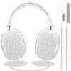 OTOPO for Cute Glitter Airpods Max Case with Cleaner Kit, Anti-Scratch Shell Pattern Ear Pad Case Cover/Ear Cups Cover/Headband Cover for AirPods Max Cover Protective Skin Girl Women White view 1
