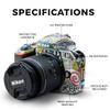 Glossy Glitter Skin Compatible with Nikon D3500 Camera - Sticker Bomb - Premium 3M Vinyl Protective Wrap Decal Cover - Easy to Apply | Crafted in The USA by MightySkins view 2
