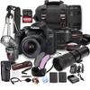Canon EOS 2000D (Rebel T7) w/ 18-55mm & 75-300mm + 420-800mm Super Telephoto Lens + 128GB Extreme Speed Card, Case, Tripod,TTL Speedlite, Spare Battery, Filters, More (Extreme Pro-Bundle) (Renewed) view 1
