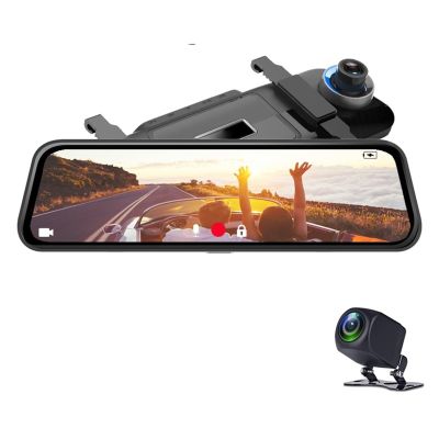 ZYKHPSYA Dual 1080P Car Mirror DVR Camera with Parktronic System 10 inch Auto Video Recorder Loop Recording Night Vision(Color:Without Radar Sensor,Size:32G), laiyong1987