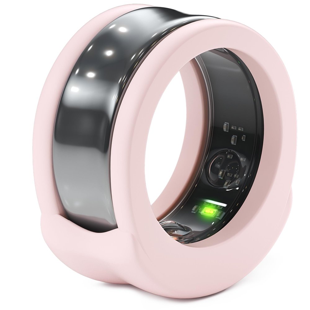 Rinfit Smart Ring Protector - Silicone Ring Enhancer for Active Lifestyle and Gym - SportFit U.S. Design Patent - Pink, Size 8