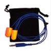 Generic Racing Radio Earbuds, Next Generation 2X, Blue, with RaceDirect Earplugs, 56002CH view 1