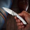 OCASO - Seaton Classic Gentleman's Knife, 2.75" Japanese AUS-10A Steel with Satin Finish, Stainless Steel Handle 42SLS view 4