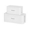 ChargeWorx Cable-Management Box Set, 2 Pack Cord Organizer to Hide Power Strips and Surge Protectors, Desk and Floor Wire Concealer for Home Office, TV Area, White view 1