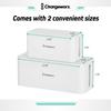 ChargeWorx Cable-Management Box Set, 2 Pack Cord Organizer to Hide Power Strips and Surge Protectors, Desk and Floor Wire Concealer for Home Office, TV Area, White view 2