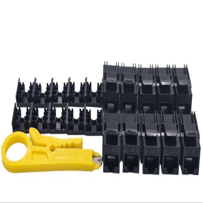 Micro Connectors CAT6 Unshielded Punch Down Keystone Jack with Tool (Black, 10-Pack) (FRT-840B10-T)