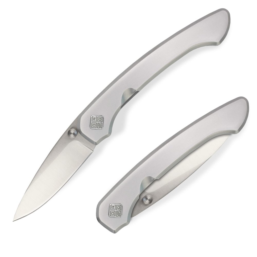 OCASO - Seaton Classic Gentleman's Knife, 2.35" Japanese AUS-10A Steel with Satin Finish, Stainless Steel Handle 42SMS