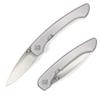 OCASO - Seaton Classic Gentleman's Knife, 2.35" Japanese AUS-10A Steel with Satin Finish, Stainless Steel Handle 42SMS view 1