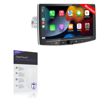 BoxWave Screen Protector Compatible with BOUWOIMA Single Din Touchscreen Car Stereo (10 in) - ClearTouch ImpactShield (2-Pack), Impenetrable Screen Protector Flexible Film