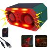 Solar Outdoor Motion Detector Sensor Alarm, Personalize Recording Siren & Strobe Lights, 2*130db Dual-Specker, builtin 13 Sounds Modes Bluff & Intimidate Warning with Remote Controller (1) view 1