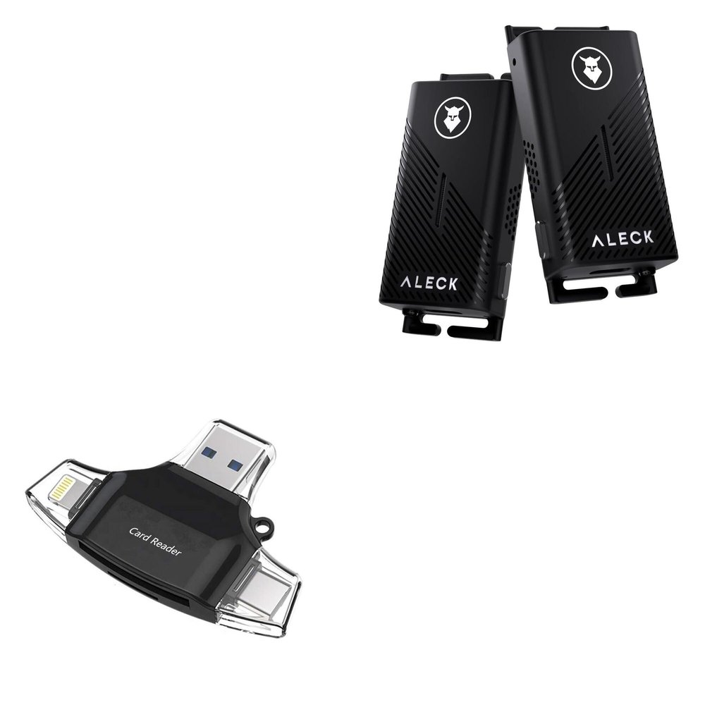 BoxWave Smart Gadget Compatible with Aleck Punks - AllReader SD Card Reader, microSD Card Reader SD Compact USB - Jet Black