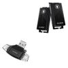 BoxWave Smart Gadget Compatible with Aleck Punks - AllReader SD Card Reader, microSD Card Reader SD Compact USB - Jet Black view 1