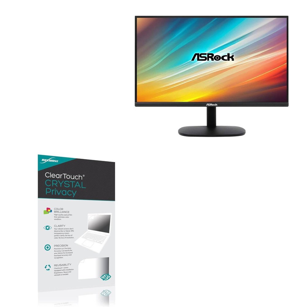 BoxWave Screen Protector Compatible with ASRock CLF25FF (25 in) - ClearTouch Crystal Privacy (2-Pack), Privacy Screen Protector Flexible Film Clear