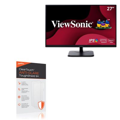 BoxWave Screen Protector Compatible with Viewsonic VA2756-MHD (27 in) - ClearTouch Anti-Glare ToughShield 9H (2-Pack), Anti-Glare 9H Tough Flexible Film Screen Protector
