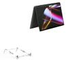 BoxWave Stand and Mount Compatible with HP Spectre x360 (16t-aa000 16.1in) - Pocket Aluminum Stand 3-in-1, Portable Multi Angle Viewing Riser - Metallic Silver view 1