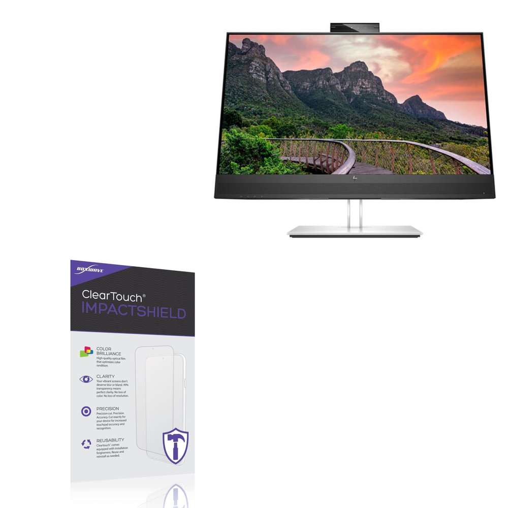BoxWave Screen Protector Compatible with HP E27m (27 in) - ClearTouch ImpactShield (2-Pack), Impenetrable Screen Protector Flexible Film