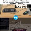 Hidden Recessed Power Strip Pop Up Socket 3 Outlets and 2 USB Ports, AC 125V 10A Receptacle Outlets Desktop Socket US Standard 3 Outlets and USB, Black view 2