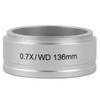 ZTBH Microscope Accessories Kit WD 0.5X 0.7X 2.0X G-AL Stereo Microscope Trinocular Microscope Auxiliary Objective Lens Barlow Lens 54.8mm for SMZ645 745 Microscope Slides(Color:0.5X 0.7X 2X) view 2