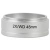 ZTBH Microscope Accessories Kit WD 0.5X 0.7X 2.0X G-AL Stereo Microscope Trinocular Microscope Auxiliary Objective Lens Barlow Lens 54.8mm for SMZ645 745 Microscope Slides(Color:0.5X 0.7X 2X) view 3