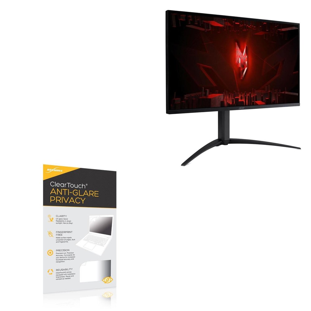 BoxWave Screen Protector Compatible with Acer Nitro XV275U (27 in) - ClearTouch Anti-Glare Privacy (2-Pack), Privacy Screen Protector Flexible Film Anti-Glare