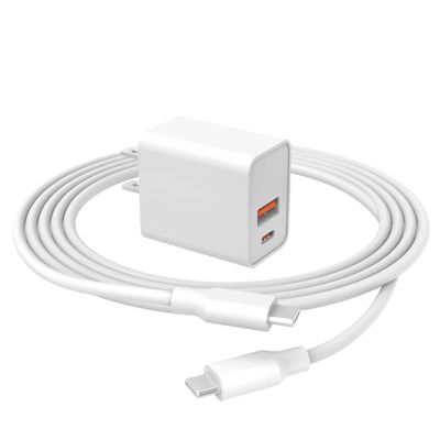 20W USB-C Fast Charger Fit for iPad Pro M4 2024 13 Inch 7th Generation, 11 Inch 5th Generation A2926 A2837 with 2 Charging Ports and 6FT Power Cord Cable