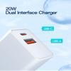 20W USB-C Fast Charger Fit for iPad Pro M4 2024 13 Inch 7th Generation, 11 Inch 5th Generation A2926 A2837 with 2 Charging Ports and 6FT Power Cord Cable view 3