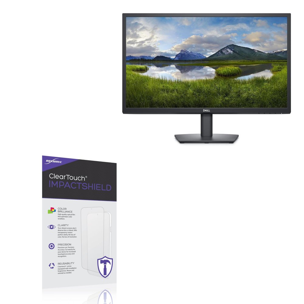 BoxWave Screen Protector Compatible with Dell E2423H (23.8 in) - ClearTouch ImpactShield (2-Pack), Impenetrable Screen Protector Flexible Film