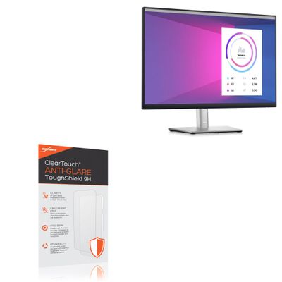 BoxWave Screen Protector Compatible with Dell P2423 (24 in) - ClearTouch Anti-Glare ToughShield 9H (2-Pack), Anti-Glare 9H Tough Flexible Film Screen Protector
