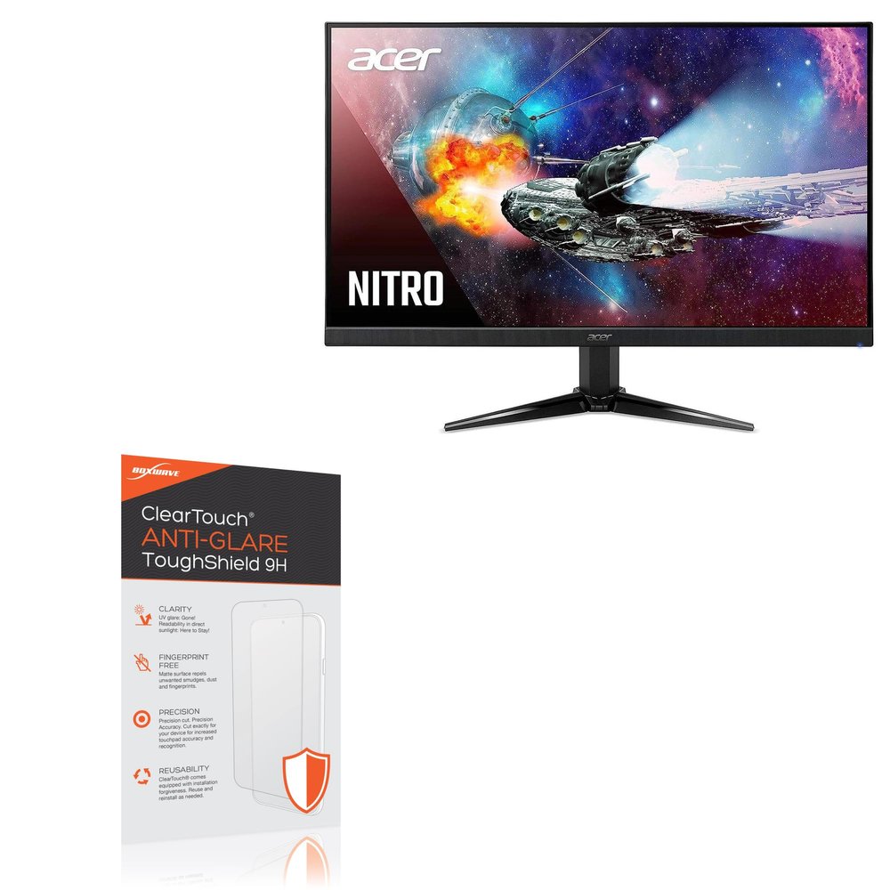 BoxWave Screen Protector Compatible with Acer Nitro QG271 Ebii (27 in) - ClearTouch Anti-Glare ToughShield 9H (2-Pack), Anti-Glare 9H Tough Flexible Film Screen Protector