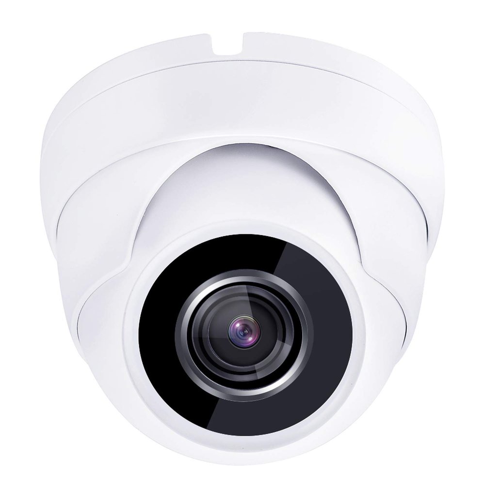 1st Pick Video Inc. 5MP HD Dome Security Camera with 4-in-1 (TVI/CVI/AHD/CVBS) Technology, 3.6mm Fixed Lens, DWDR & OSD Menu, 65ft Night Vision, IP66 Weatherproof for Indoor/Outdoor Use, White