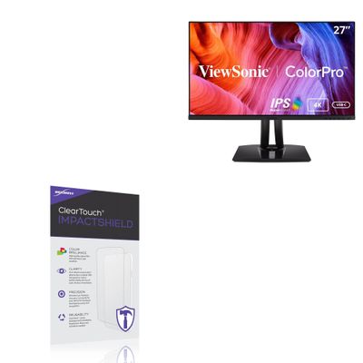 BoxWave Screen Protector Compatible with Viewsonic VP2756-4K (27 in) - ClearTouch ImpactShield (2-Pack), Impenetrable Screen Protector Flexible Film