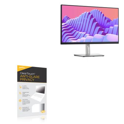 BoxWave Screen Protector Compatible with Dell P2722H (27 in) - ClearTouch Anti-Glare Privacy (2-Pack), Privacy Screen Protector Flexible Film Anti-Glare