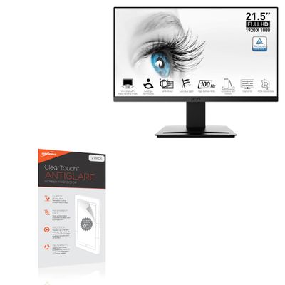 BoxWave Screen Protector Compatible with MSI PRO MP223 (22 in) - ClearTouch Anti-Glare (2-Pack), Anti-Fingerprint Matte Film Skin