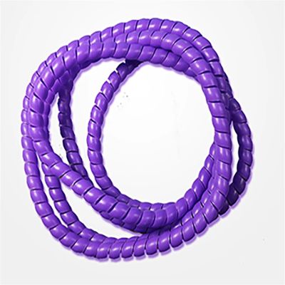 Spiral Wrap 2 Meter Pipe Wire Protective Sleeve 8mm 10mm 12mm 14mm 16mm Spiral Wrap Sleeving Tube Flame Retardant Cable Sleeves Band Winding Tubing Cover(Color:Purple,Size:12mm Inside Diameter)