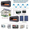 6000W Inverter Pure Sine Wave 12V/24V/48V/60V Dc to 110V/120V Ac Converter with 50Cm Connecting Cable, LCD Monitor, for Home, Rv, Truck,60Vto220V view 2