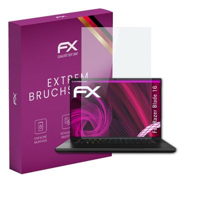 atFoliX Plastic Glass Protective Film compatible with Razer Blade 16, 9H Hybrid-Glass FX Screen Protector