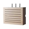 HUIGE Wall-Mounted Cable Management Box,Wood Router Shelf Storage Box,WiFi Modem and Router Organizer,Elegant Wooden Design,34 x 10 x 20 cm(Size:36.5 * 11.5 * 27.5cm) view 1