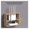 HUIGE Wall-Mounted Cable Management Box,Wood Router Shelf Storage Box,WiFi Modem and Router Organizer,Elegant Wooden Design,34 x 10 x 20 cm(Size:36.5 * 11.5 * 27.5cm) view 4