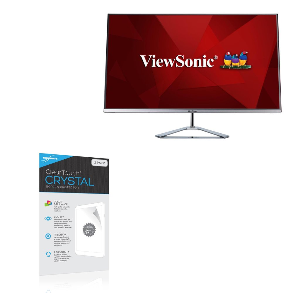 BoxWave Screen Protector Compatible with Viewsonic VX3276-MHD (32 in) - ClearTouch Crystal (2-Pack), HD Film Skin - Shields from Scratches