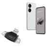 BoxWave Smart Gadget Compatible with ASUS ZenFone 10 AI2302 (5.9 in) - AllReader SD Card Reader, microSD Card Reader SD Compact USB - Jet Black view 1