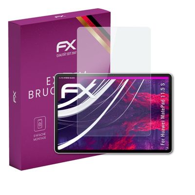 atFoliX Plastic Glass Protective Film compatible with Huawei MatePad 11.5 S 2024, 9H Hybrid-Glass FX Screen Protector