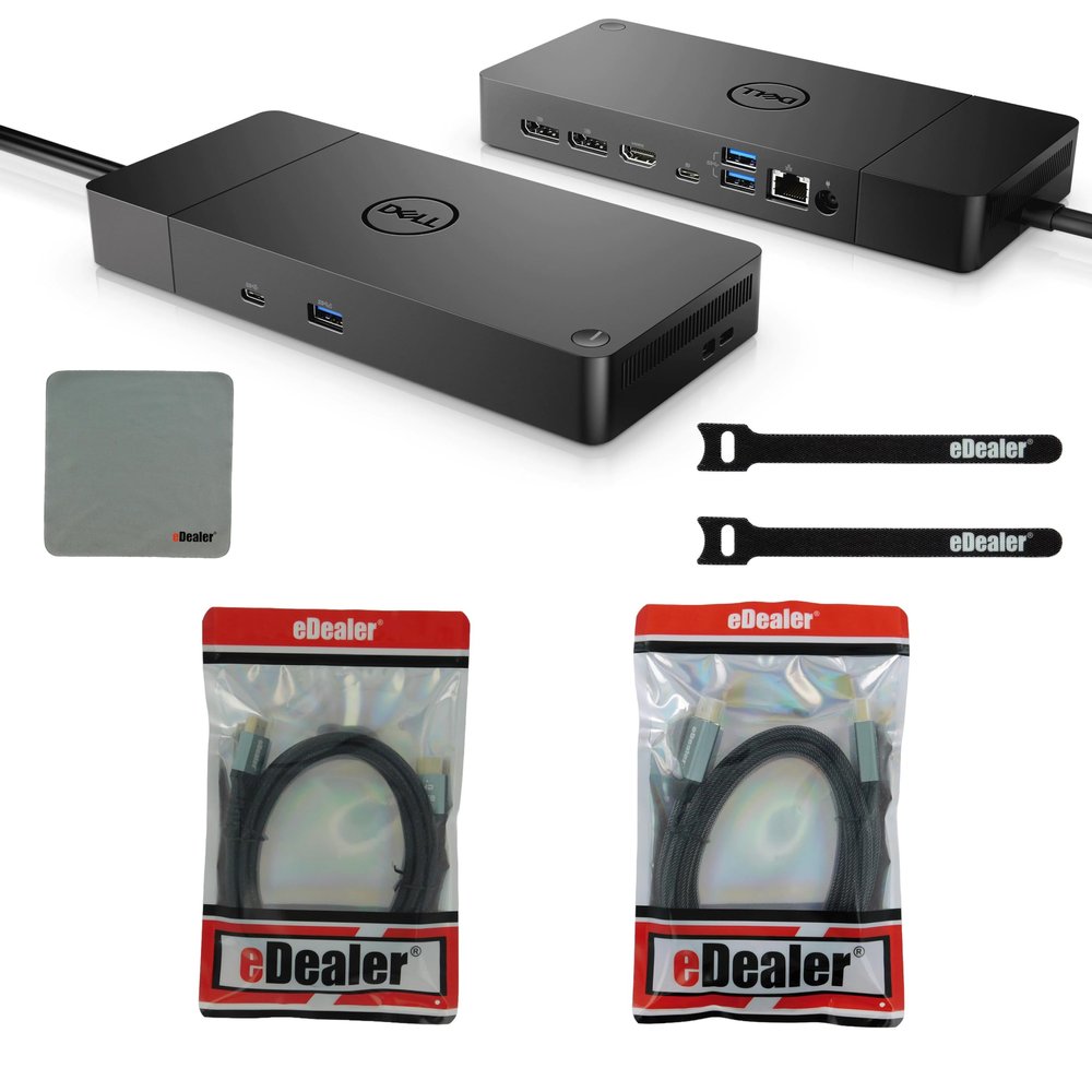 Dell Performance Dock WD19DCS Bundle with 240W Power Adapter (Provides 210W Power Delivery; 90W to Non-Dell Systems) No 3.5mm Ports + Starter Kit Bundle
