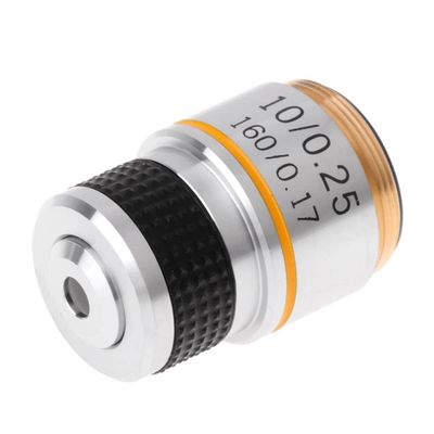 JOEBO Microscope Kit 4X 10X 40X 100X Achromatic Objective Lens for Biological Microscope Microscope Lens Adapters(Color:10X)