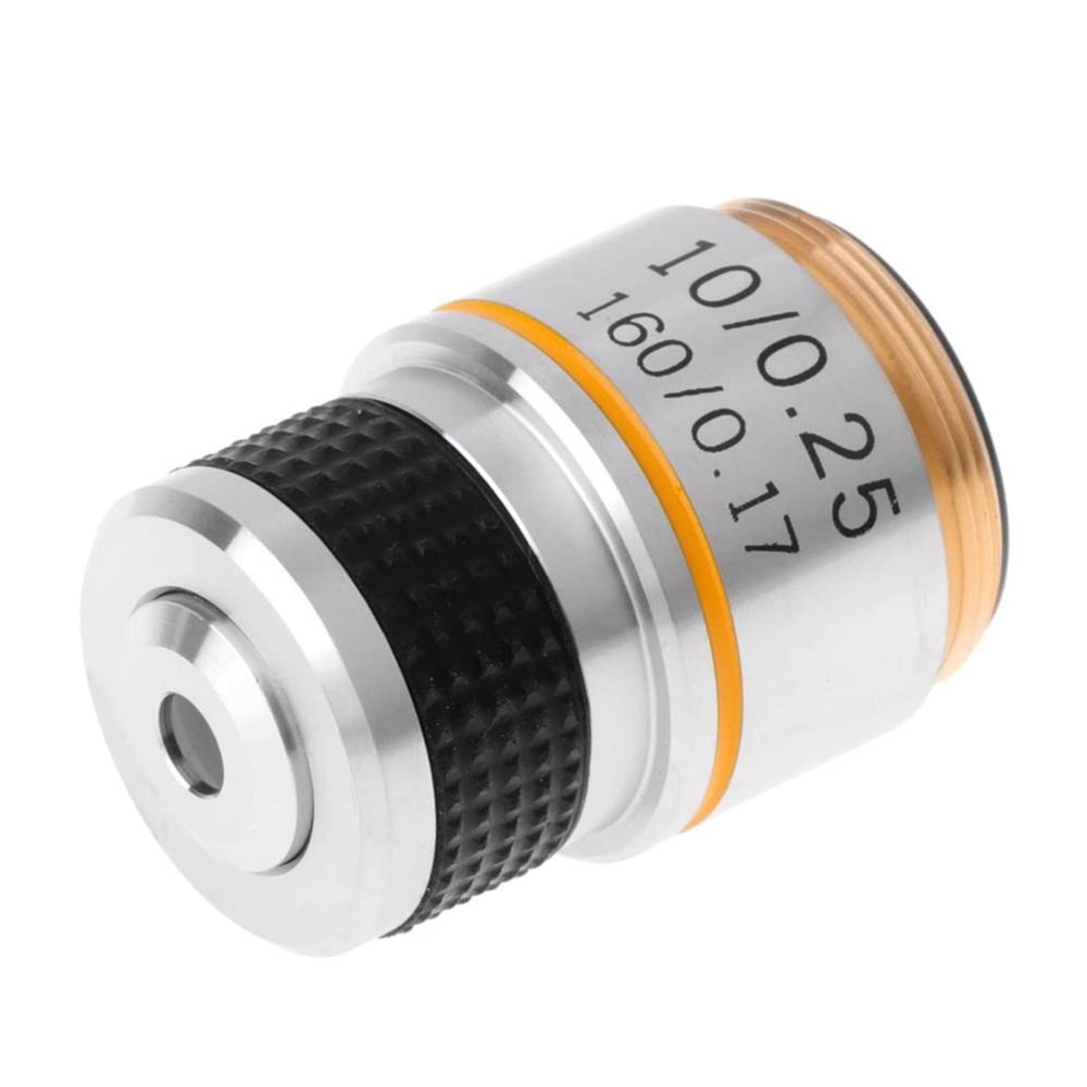 JOEBO Microscope Kit 4X 10X 40X 100X Achromatic Objective Lens for Biological Microscope Microscope Lens Adapters(Color:10X)