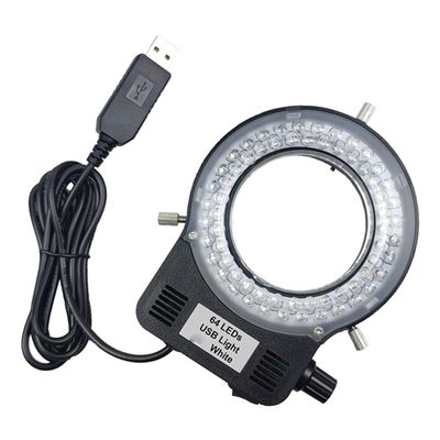 JOEBO Microscope Kit USB 144 LED Ring Light Adjustable Illuminator 64 Lamp Industry Monocular Trinocular Stereo Video Microscope Lens Microscope Lens Adapters(Color:USB 64 Led Lamp)