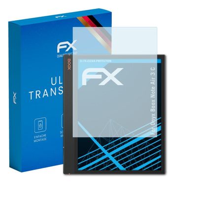 atFoliX Screen Protection Film compatible with Onyx Boox Note Air 3 C Screen Protector, ultra-clear FX Protective Film (2X)